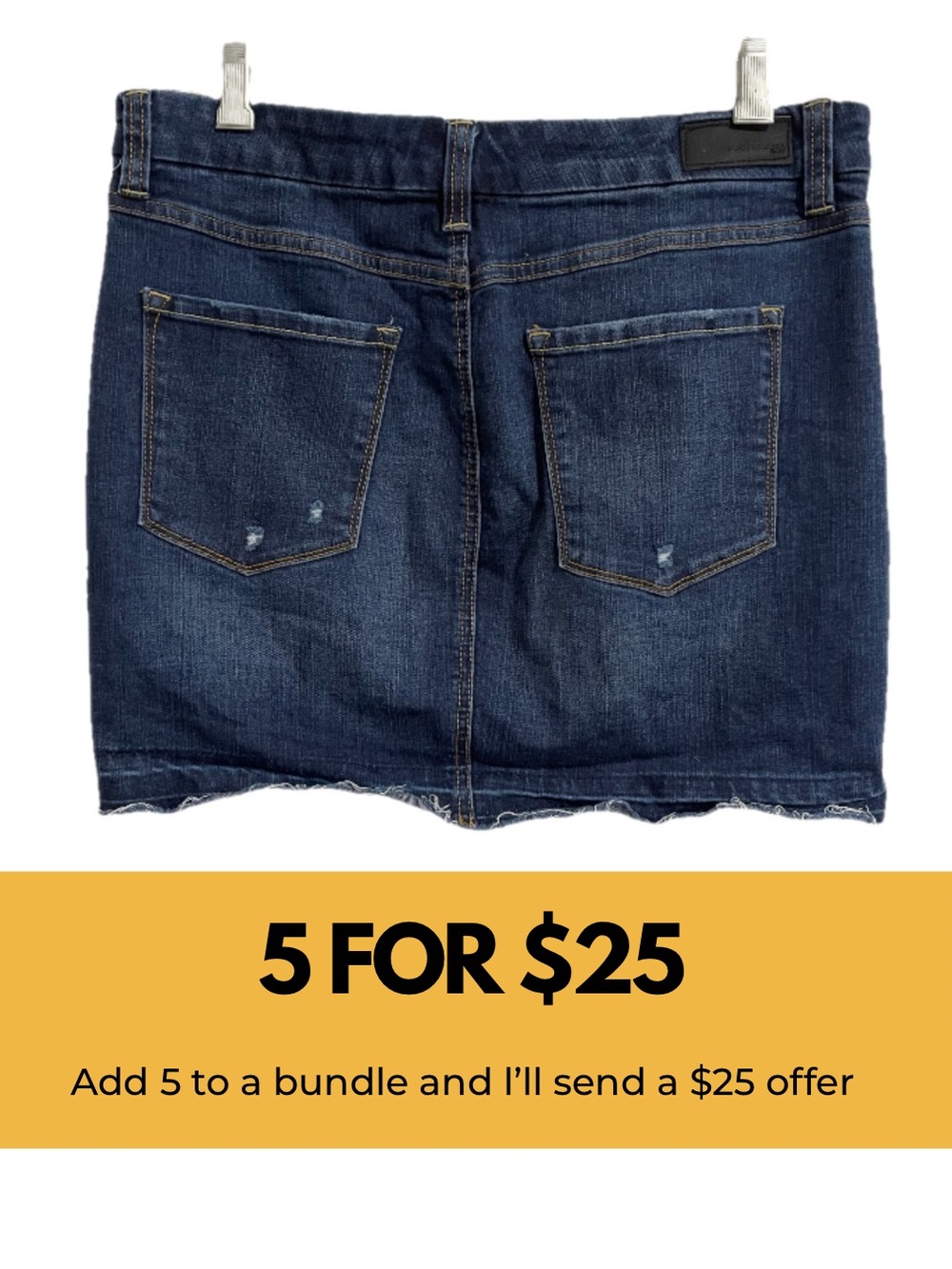 Dark Indigo Denim Mini Skirt - Casual Everyday